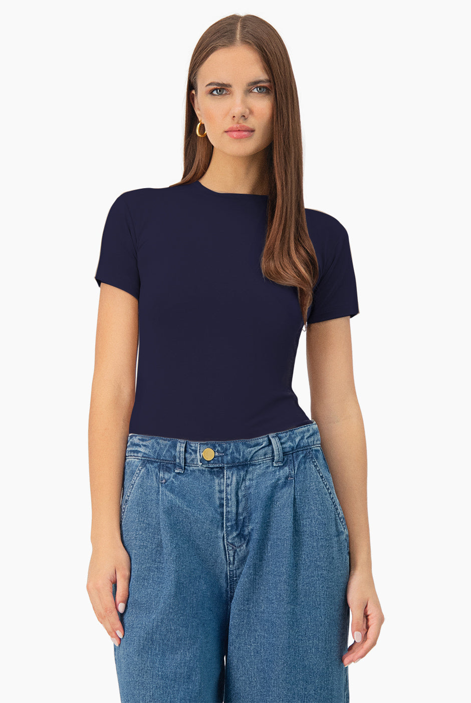 Blusa Basica Playera Blusa Camisetas Básicas Playera Manga Larga