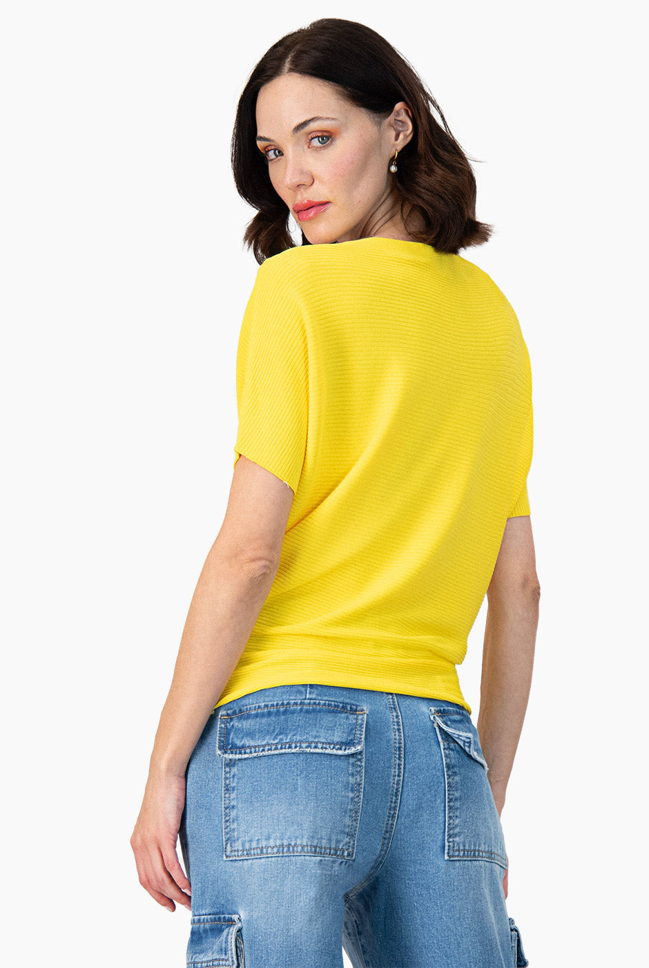 Blusa manga corta color amarillo