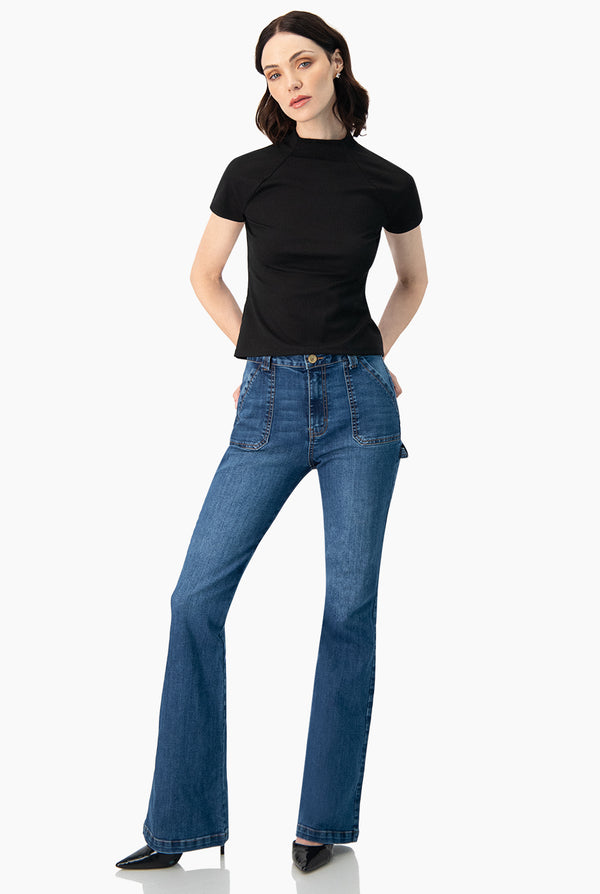 Playera recta de manga corta