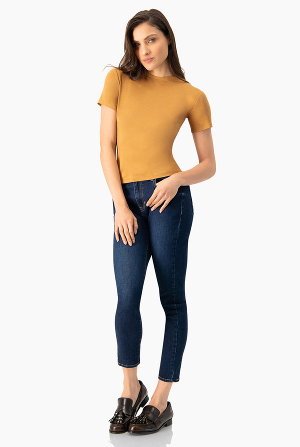 Playera basica recta manga corta