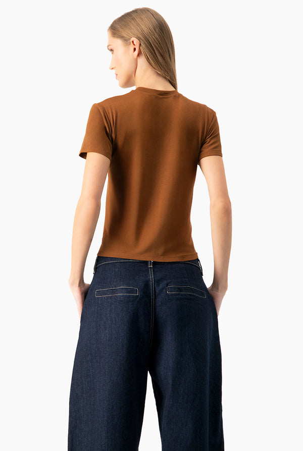 Playera basica recta manga corta