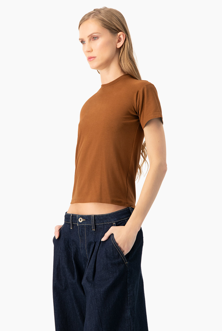 Playera basica recta manga corta