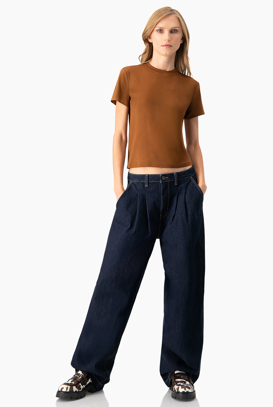 Playera basica recta manga corta