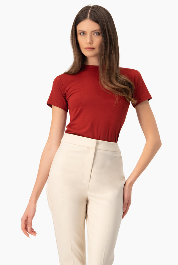 Playera basica recta manga corta