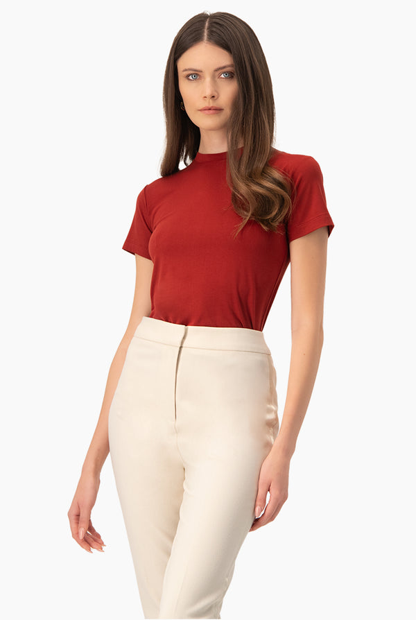 Playera basica recta manga corta