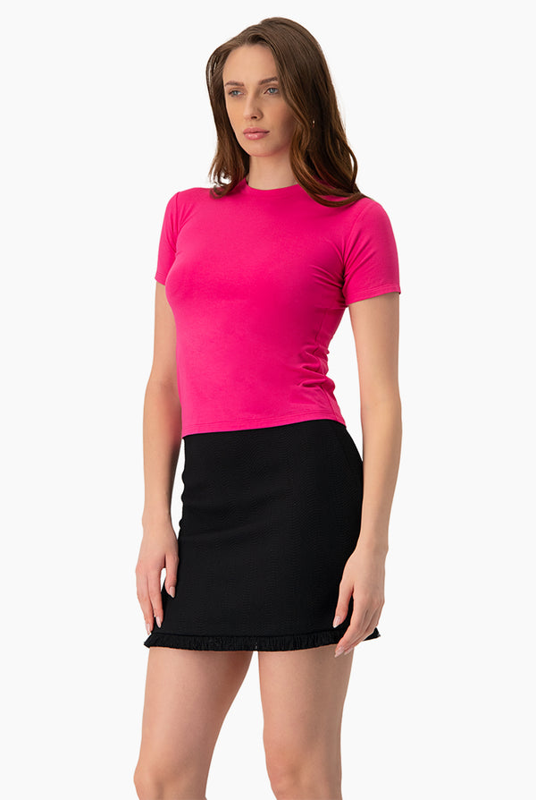 Playera basica recta manga corta