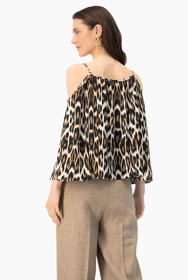 Blusa manga larga estampada