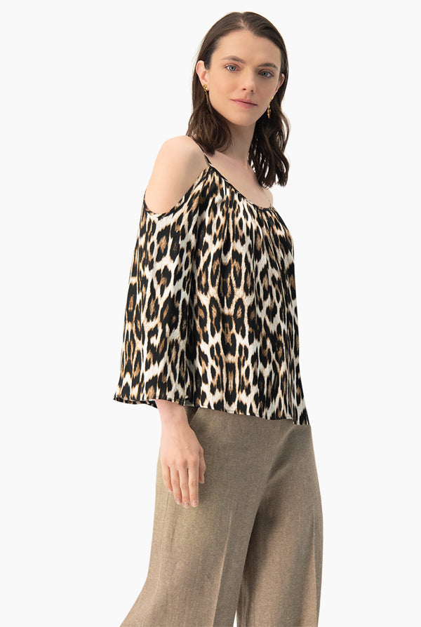 Blusa manga larga estampada