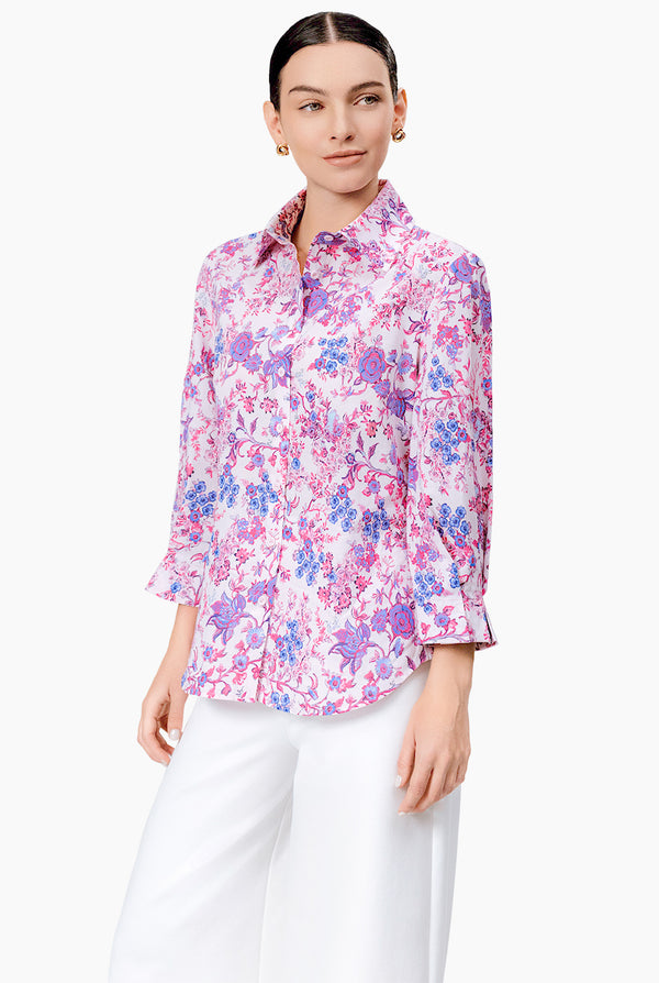 Blusa camisera recta estampada