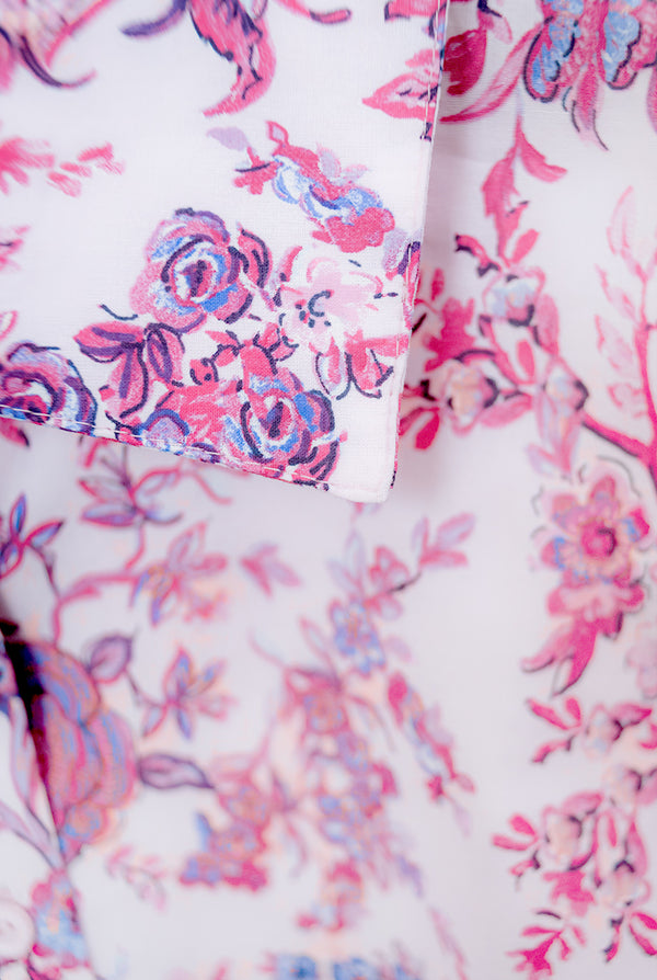 Blusa camisera recta estampada