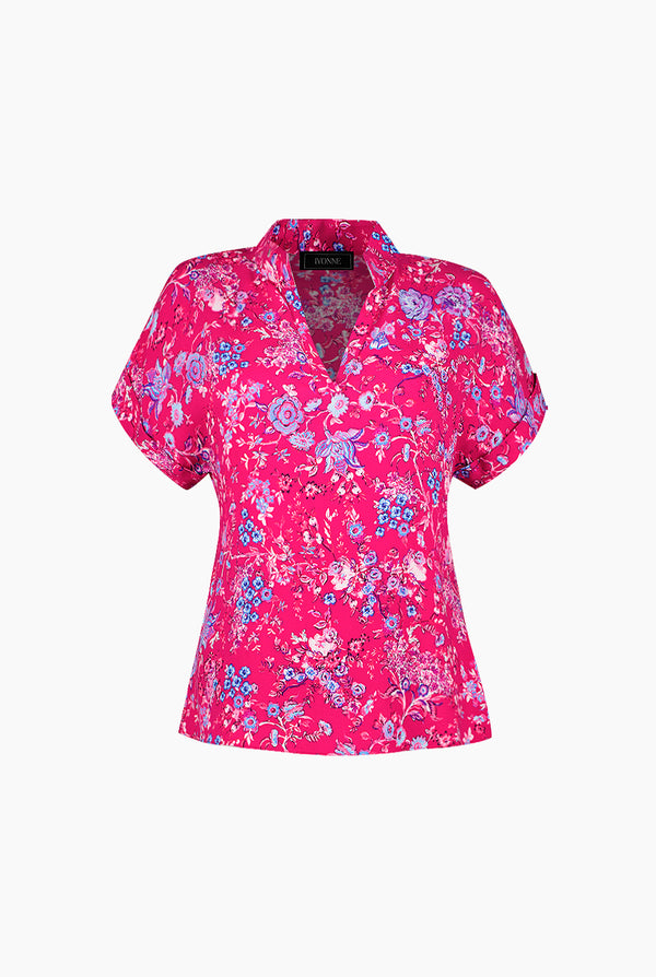 Blusa manga corta estampada