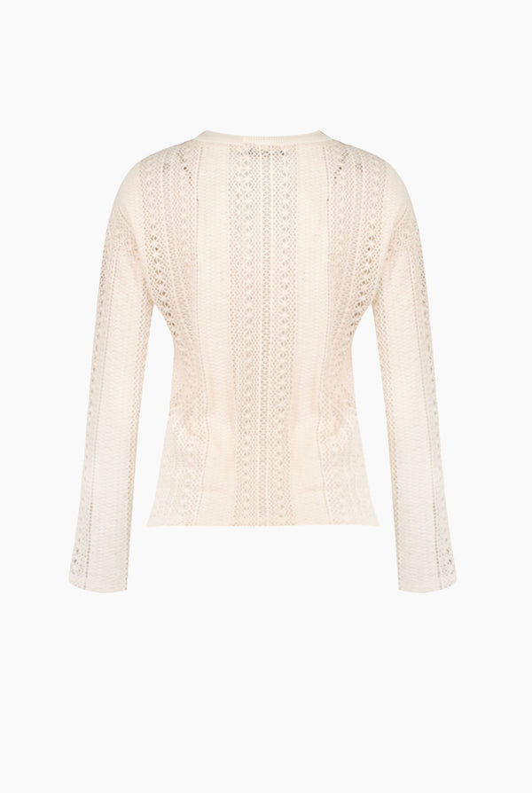 Blusa tejida en color natural