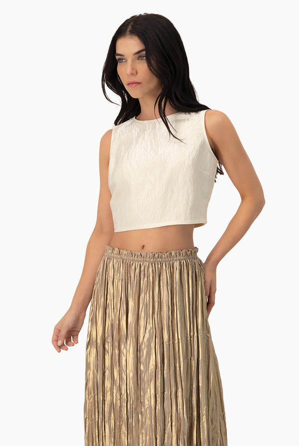 Blusa corta sin mangas