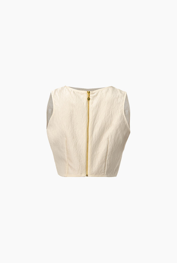 Blusa corta sin mangas