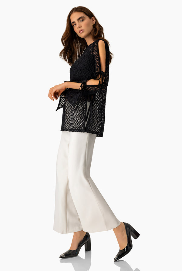 Bluson tejido con amarres