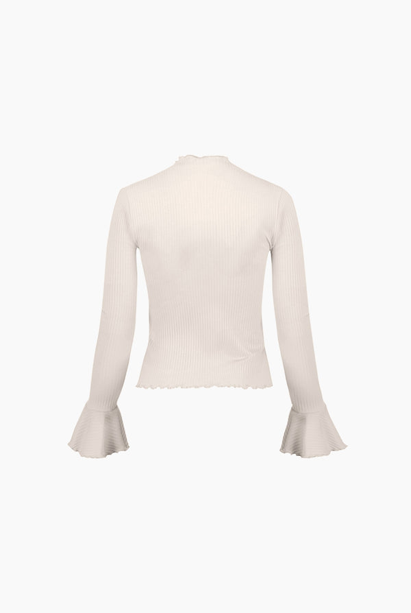 Blusa natural de cuello redondo