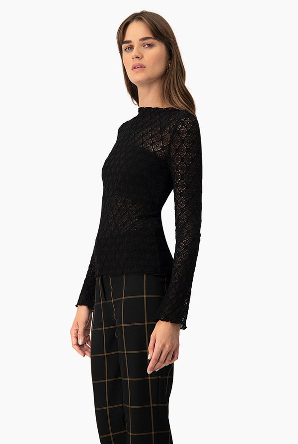 Blusa tejida negra