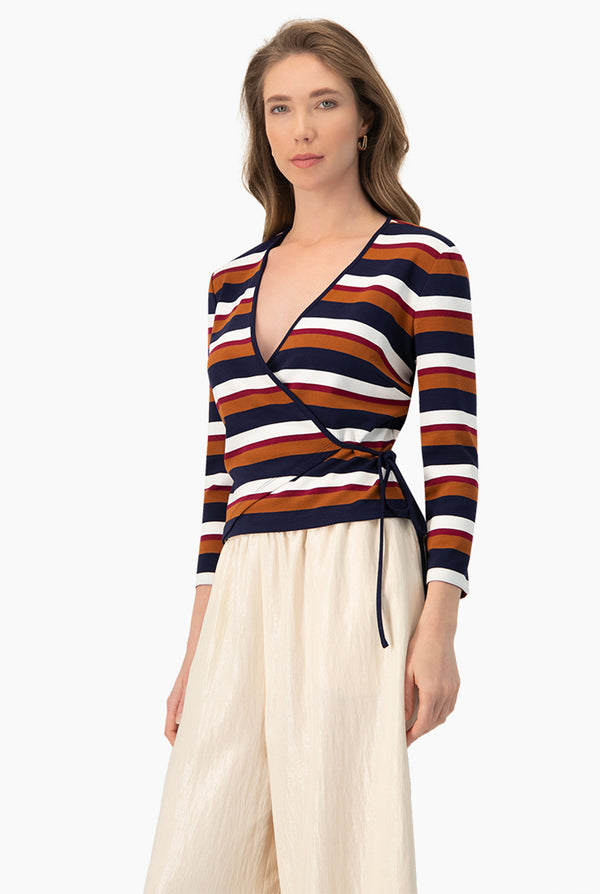 Blusa cruzada de escote V