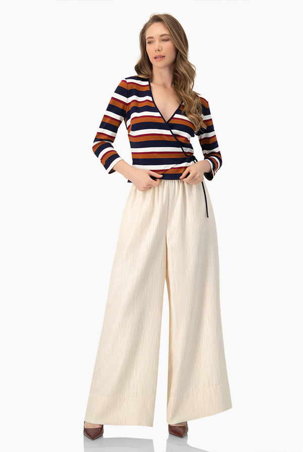 Blusa cruzada de escote V