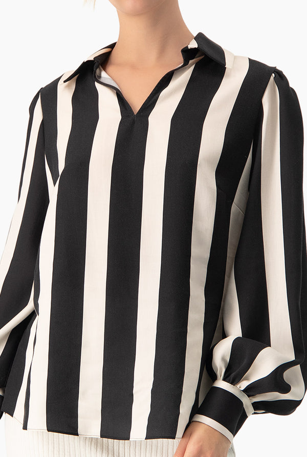 Blusa recta camisera manga larga