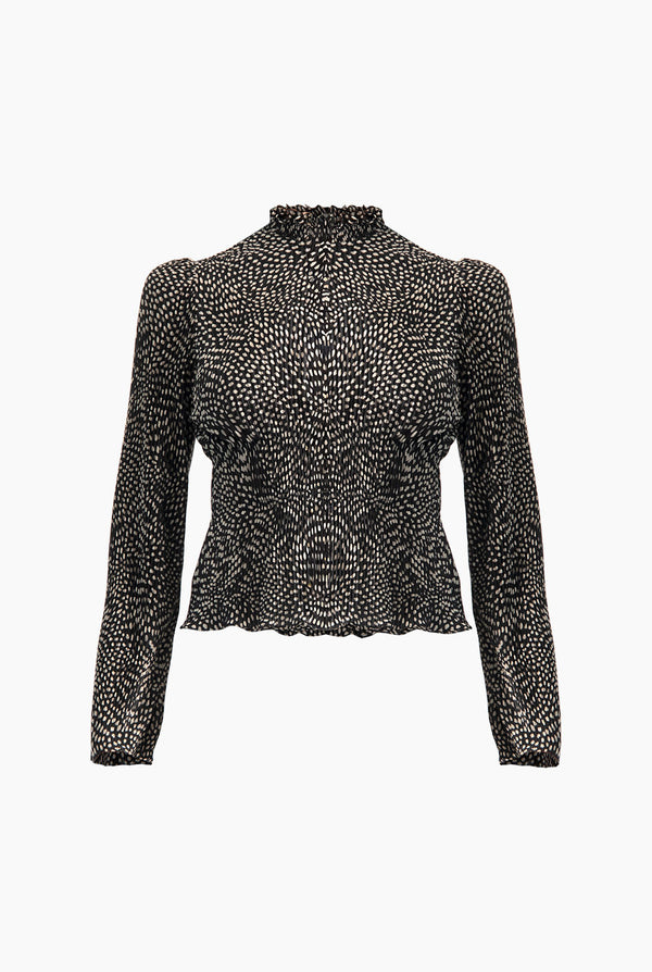 Blusa de lunares manga larga