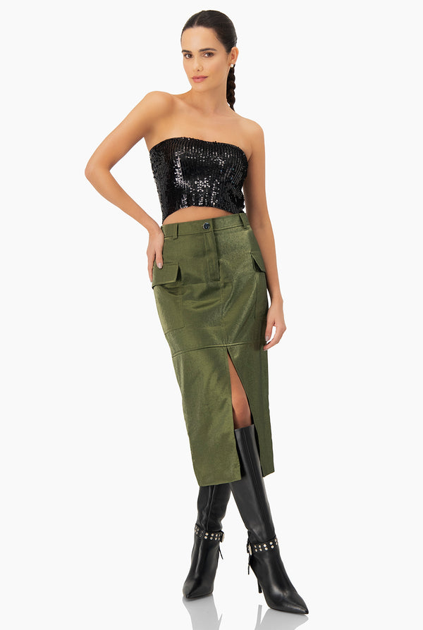 Top tubo de lentejuelas