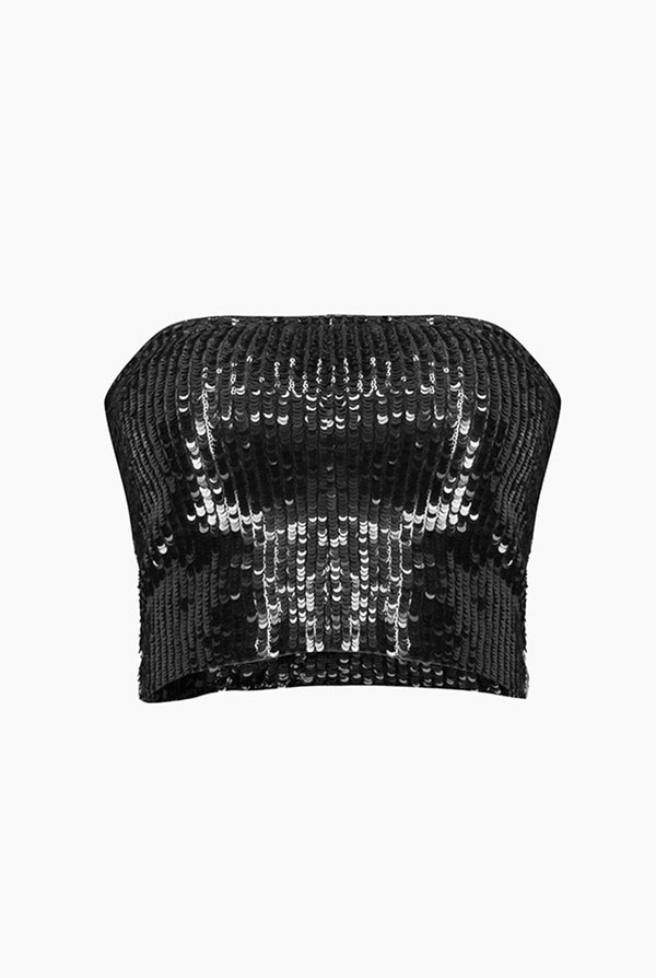 Top tubo de lentejuelas