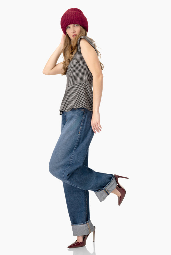 Blusa de manga tipo cap