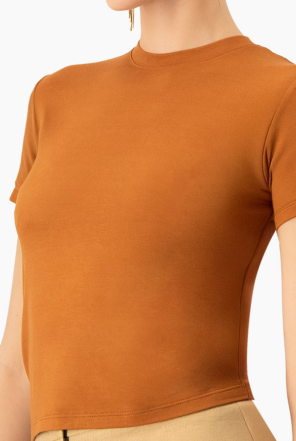 Playera basica lisa manga corta