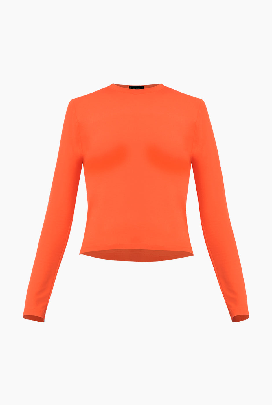 Playera básica lisa naranja manga larga de Ivonne