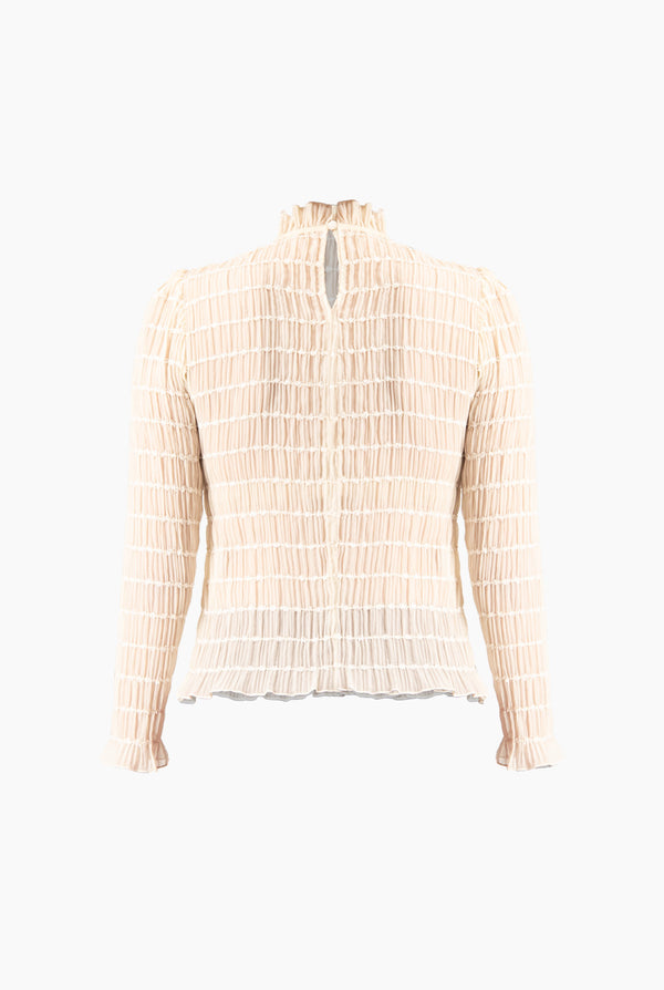 Blusa manga larga con textura