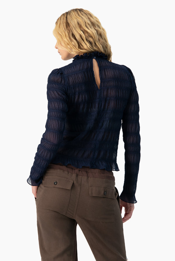 Blusa marino de manga larga