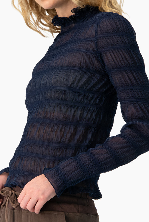 Blusa marino de manga larga