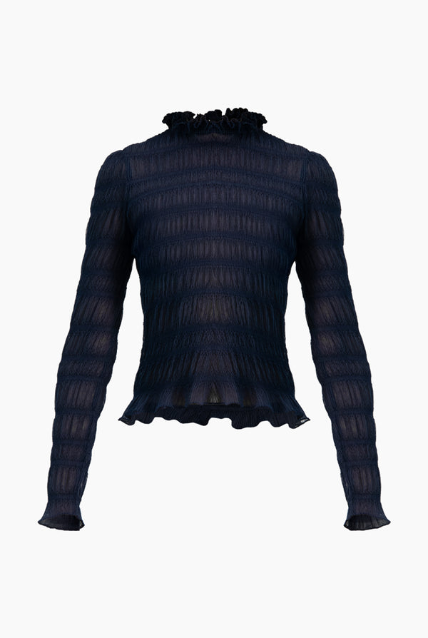 Blusa marino de manga larga