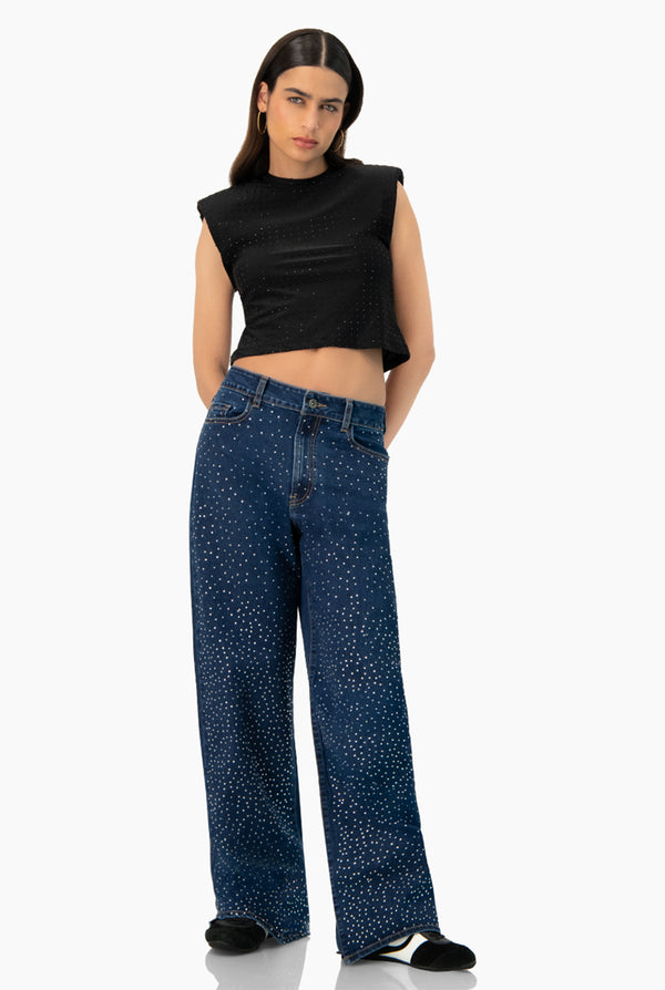 Blusa corta de hombro caido