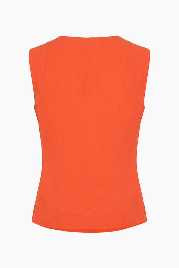 Blusa naranja sin mangas