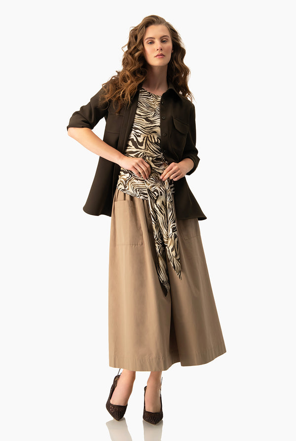 Blusa estampada sin mangas