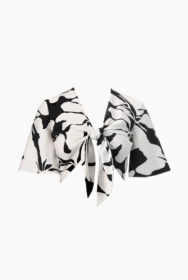 Blusa estampada de amarre