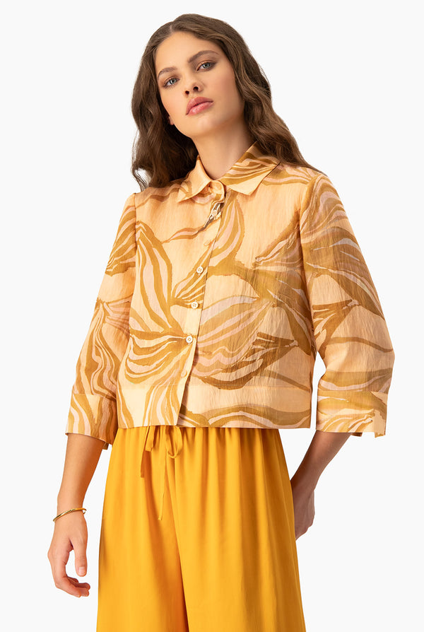 Blusa camisera estampada