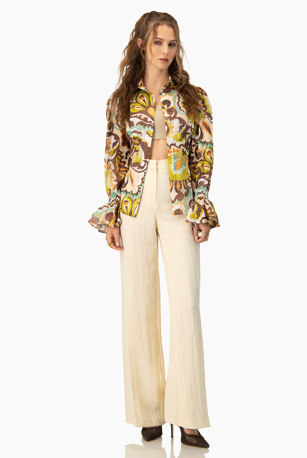 Blusa camisera manga larga