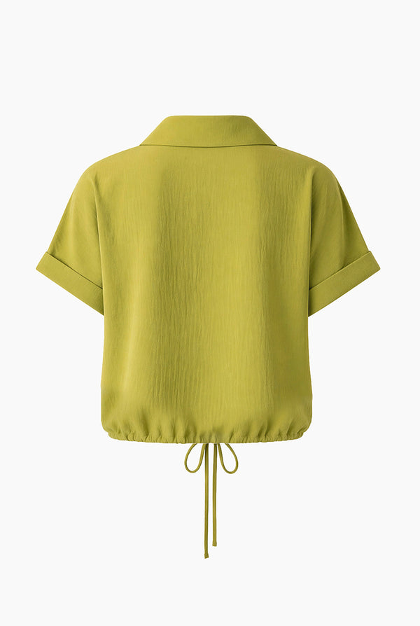 Blusa camisera de amarre