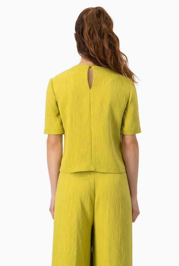 Blusa recta de cuello redondo