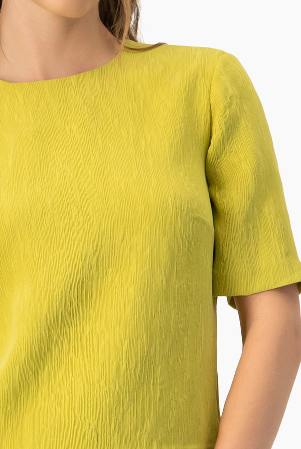 Blusa recta de cuello redondo