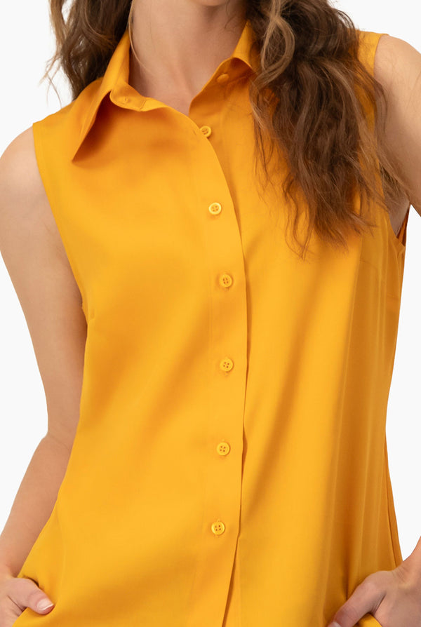 Blusa lisa camisera sin mangas