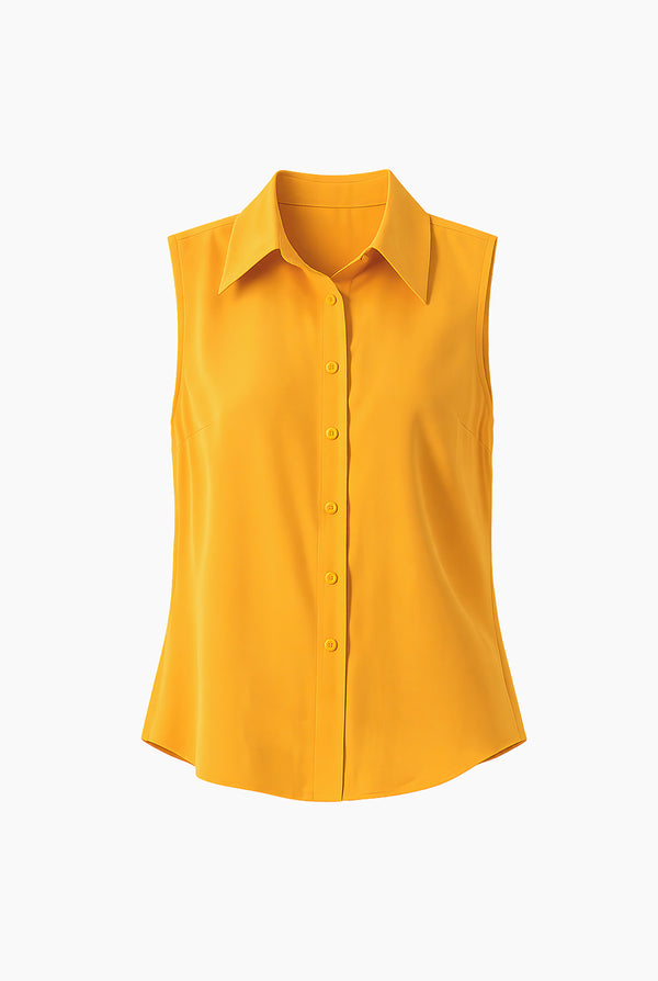 Blusa lisa camisera sin mangas