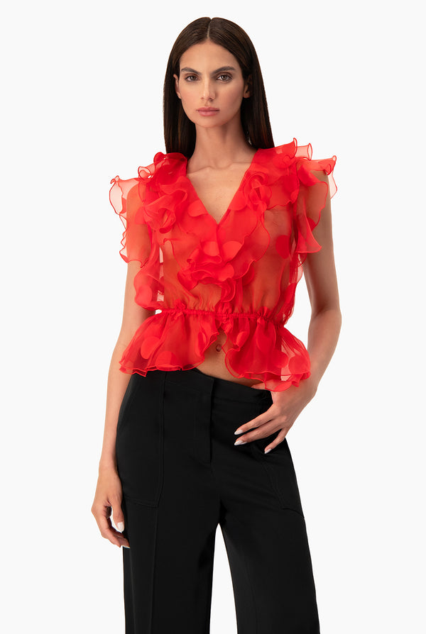 Blusa Ivonne de volanes
