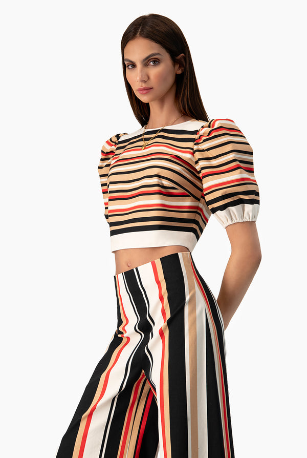 Blusa Ivonne estampada manga 3/4