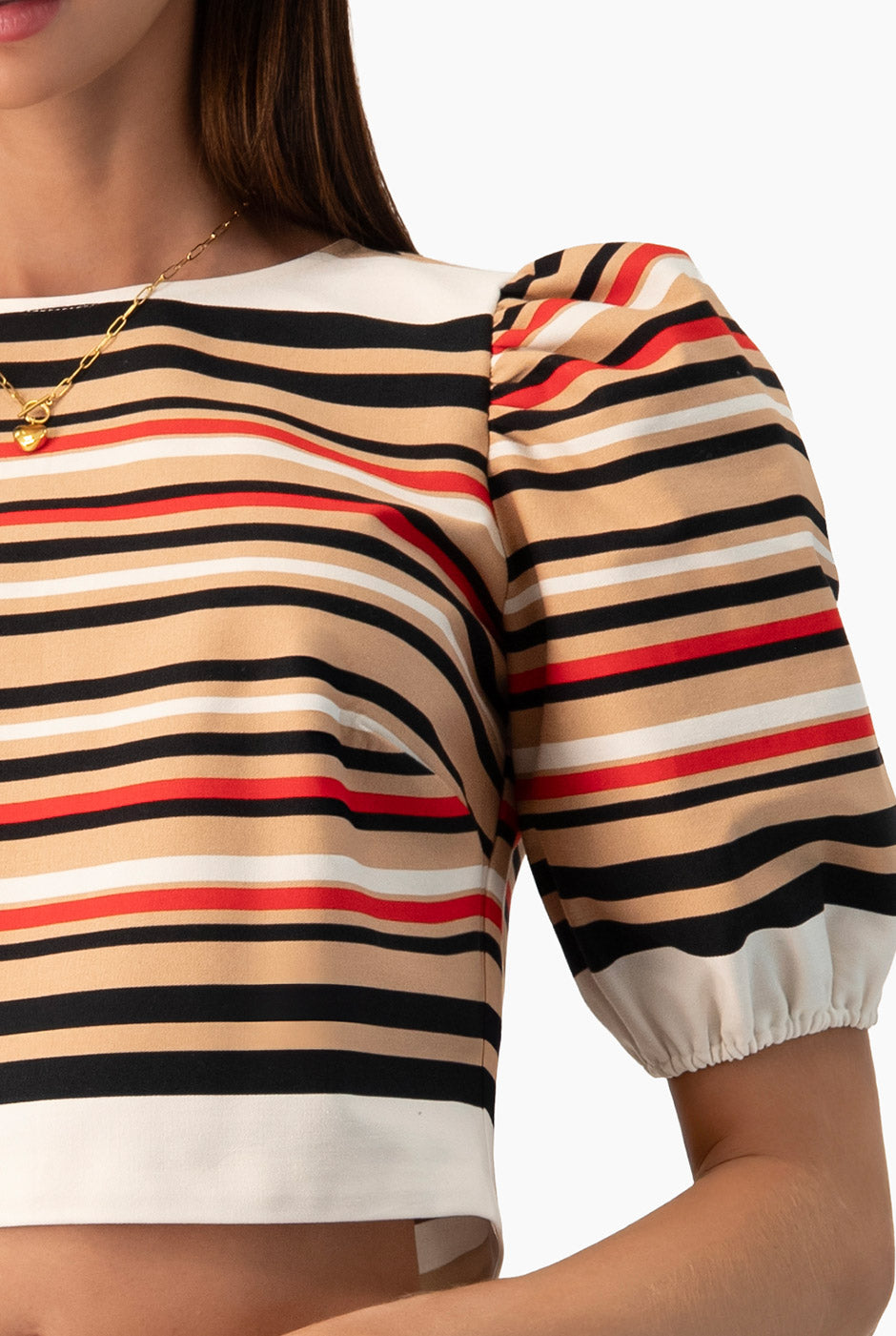 Blusa Ivonne estampada multicolor con mangas 3/4