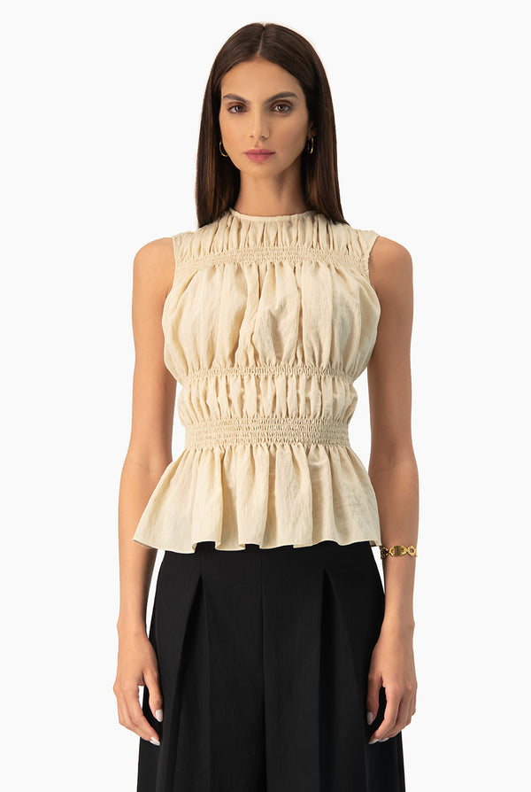 Blusa Ivonne de cuello redondo