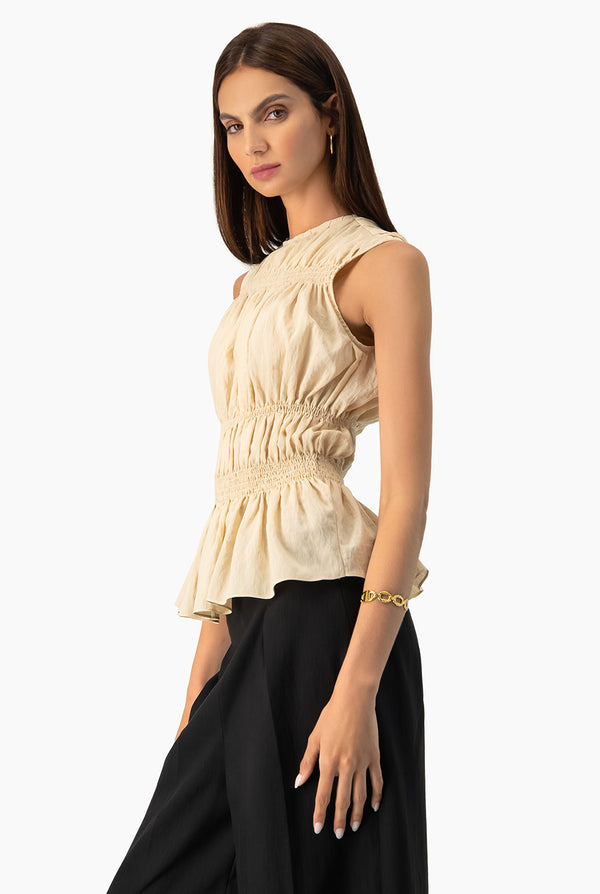 Blusa Ivonne de cuello redondo